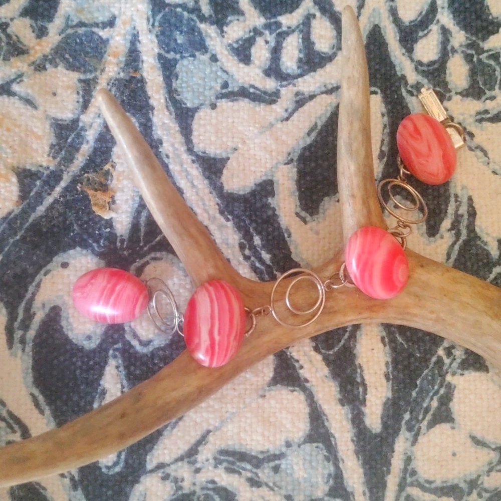 Handmade by Moonpie Designs (that's me!)- Rhodochrosite Bracelet